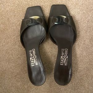 Kitten heel ferragamo shoes